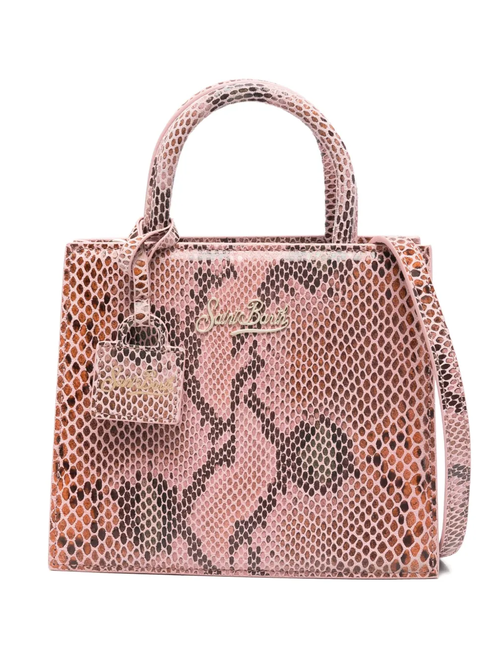 MC2 Saint Barth snakeskin top handle tote bag | Pink | Image 1