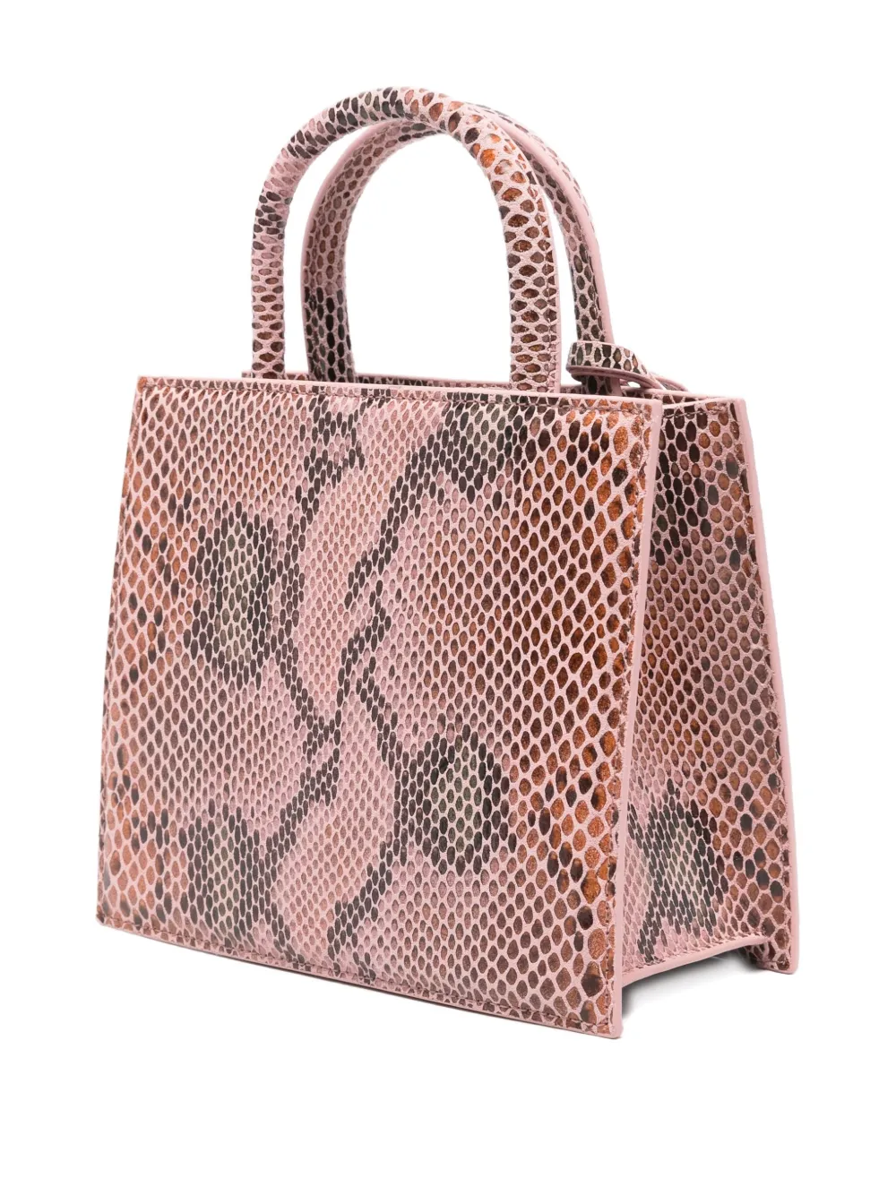 Mc2 Saint Barth Snakeskin Top Handle Tote Bag In Pink