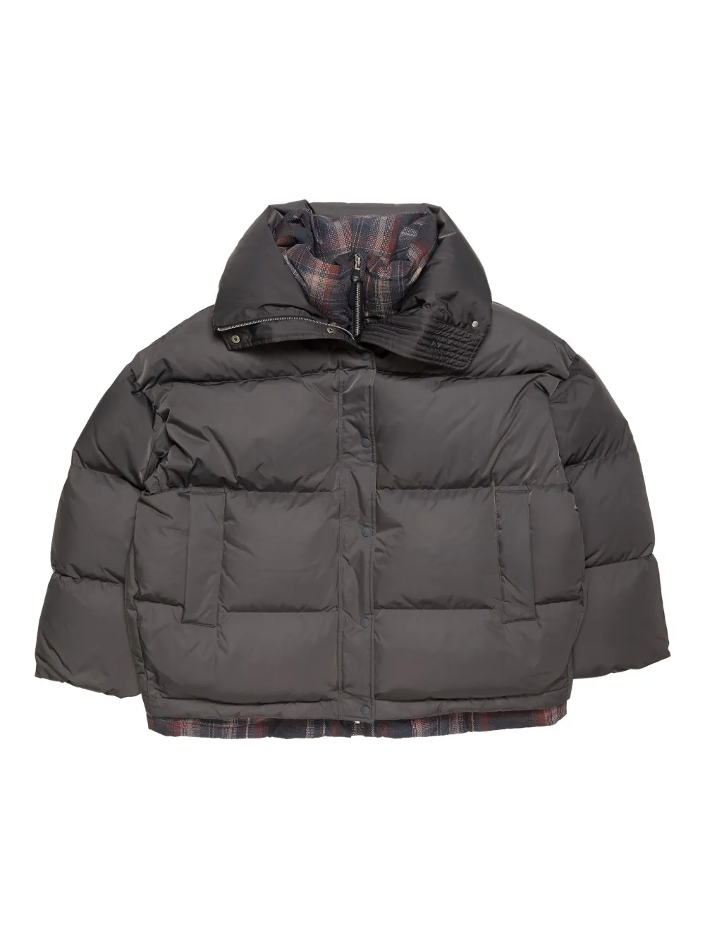 Acne Studios zip plaid jacket - Grey