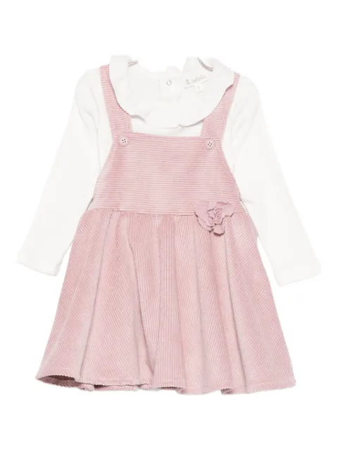 LALALU ruffled corduroy dress set