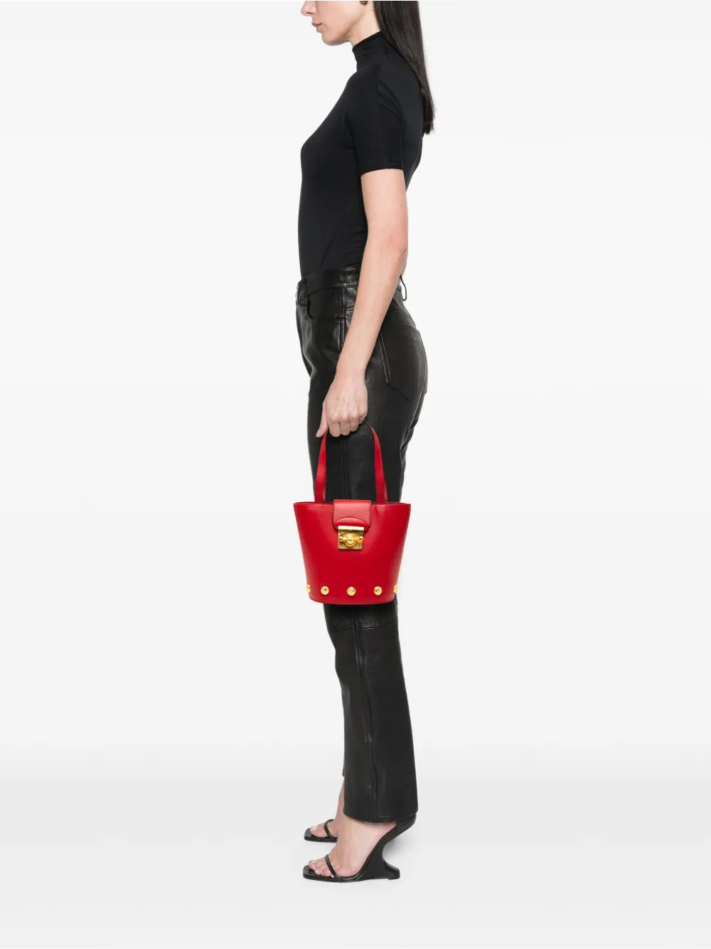 Ferragamo Pre-Owned 1990-2021 Leather Studded Top Handle handbag | Pre-Owned | Image 2