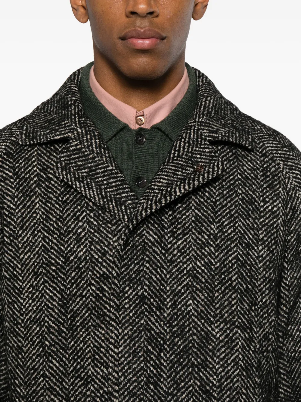 Tagliatore Loyds jas met visgraatpatroon zak Zwart