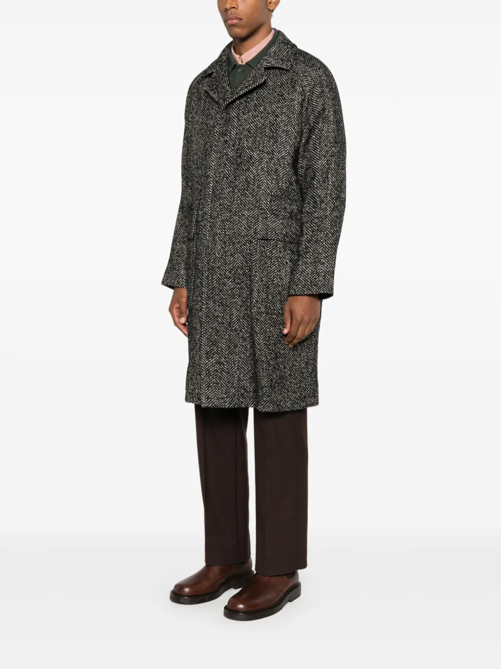 Tagliatore Loyds jas met visgraatpatroon zak Zwart