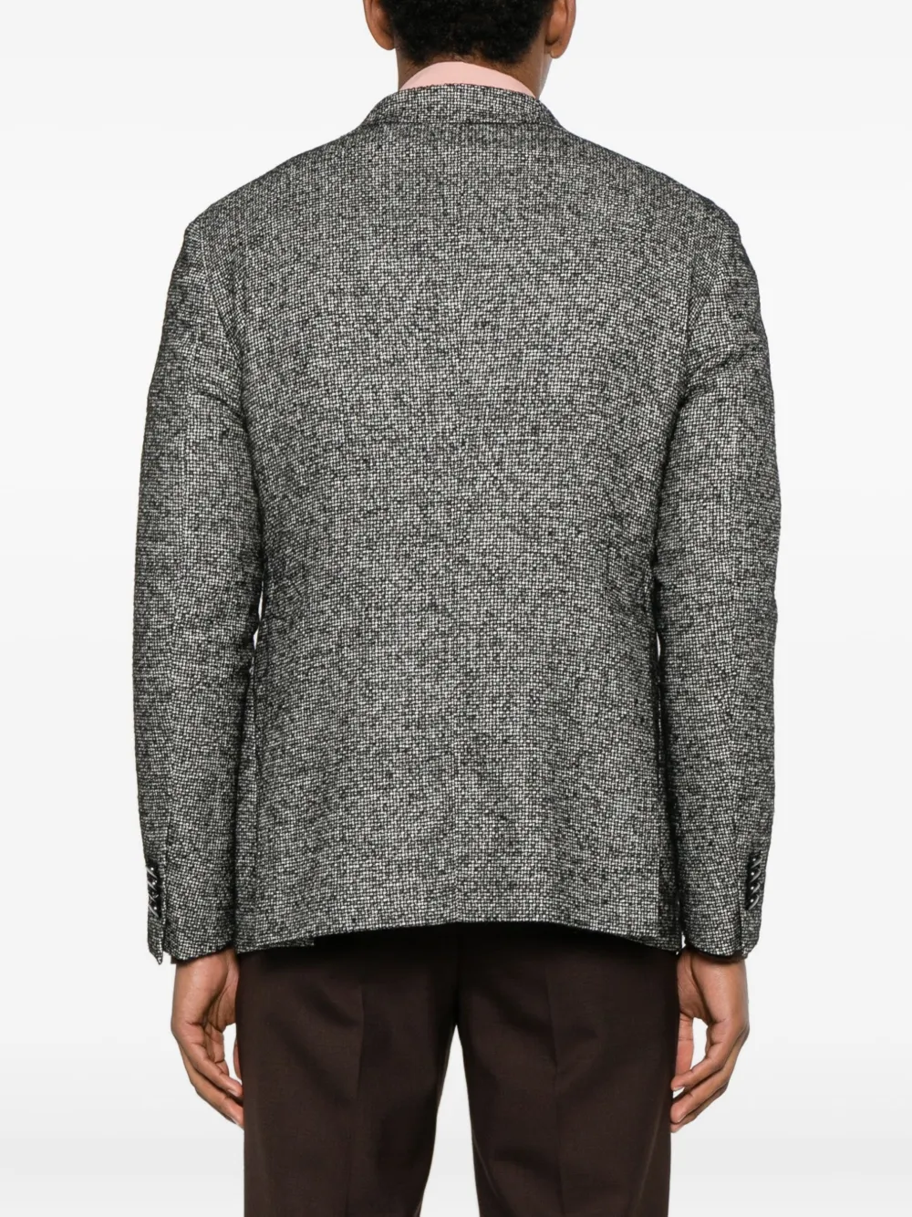 Tagliatore Geweven jack met knopen Grijs