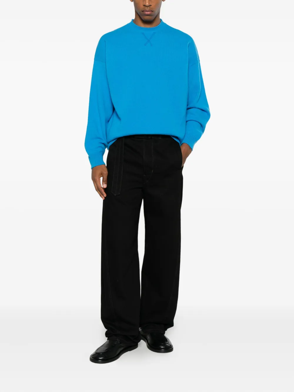 AMARANTO  stitched crewneck sweater | Långärmade tröjor | Image 2