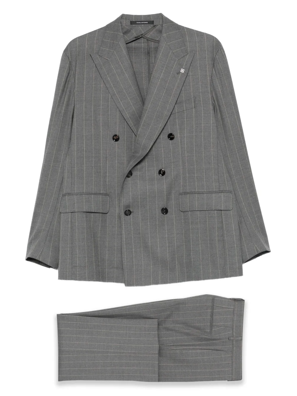 Tagliatore traje con rayas estampadas y con doble botonadura | gris | Image 1