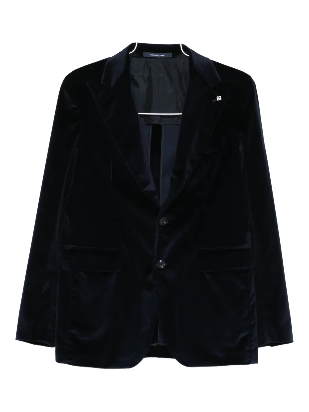Tagliatore button velvet jacket - Blu
