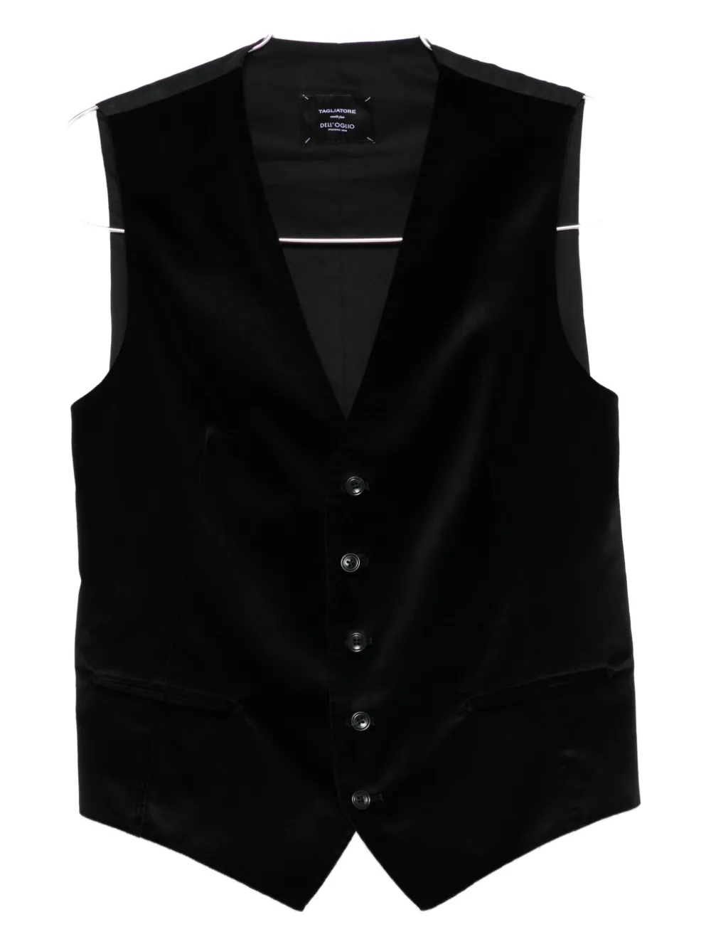 Tagliatore Brian Button Waistcoat In Black