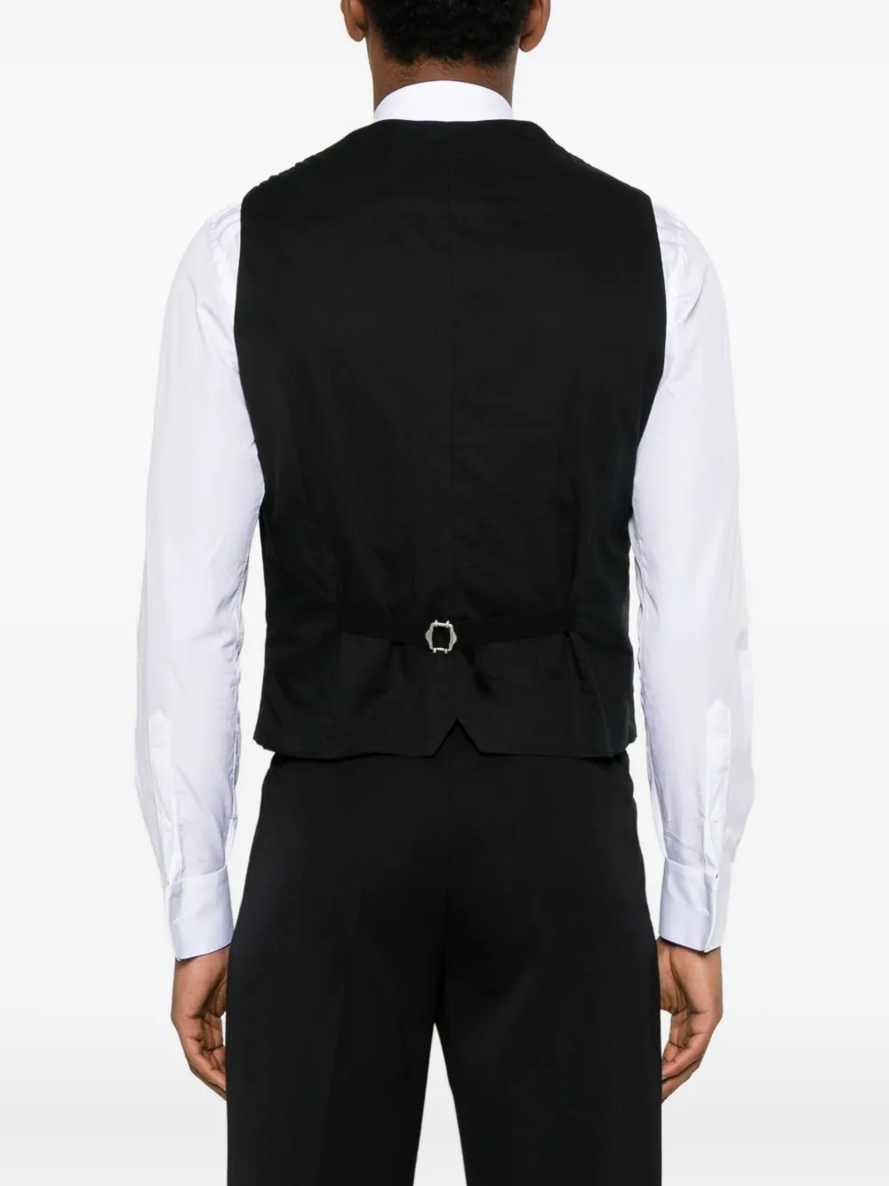 Tagliatore Brian Button Waistcoat In Black