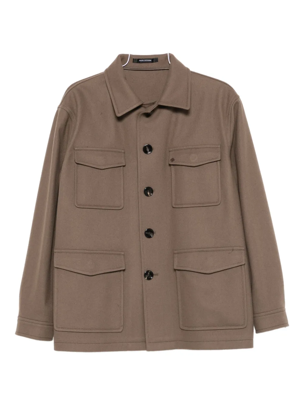 Tagliatore Milton Pocket Button Shirt In Brown