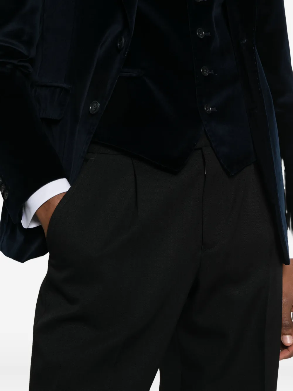 Tagliatore Brian Button Waistcoat In Blue