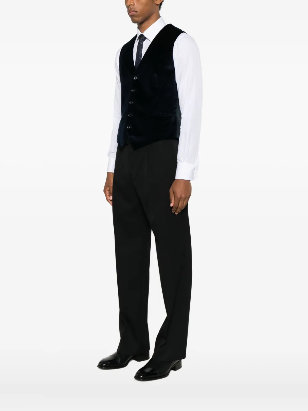 Tagliatore Brian Button Waistcoat In Blue