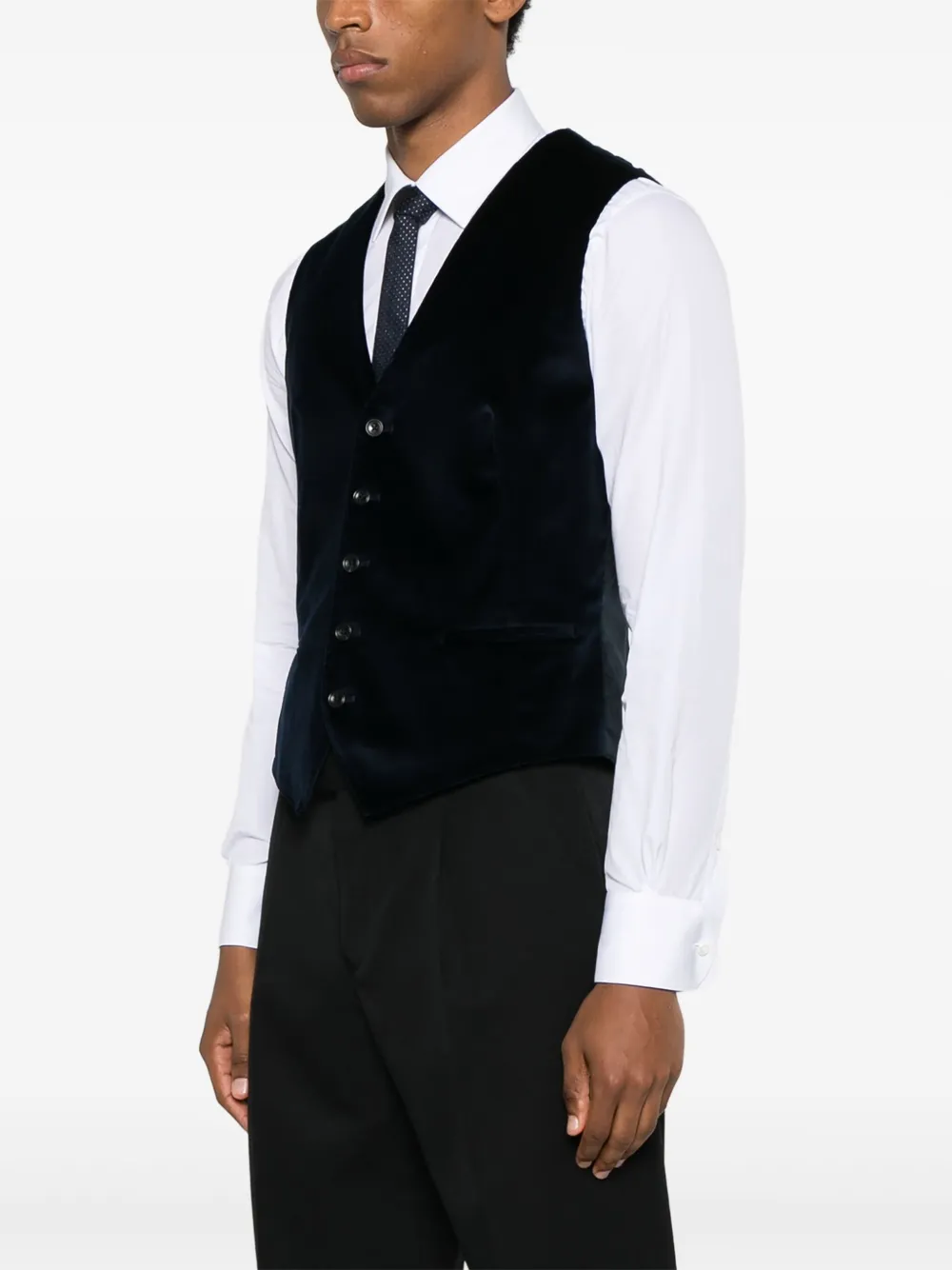 Tagliatore Brian gilet met knopen Blauw