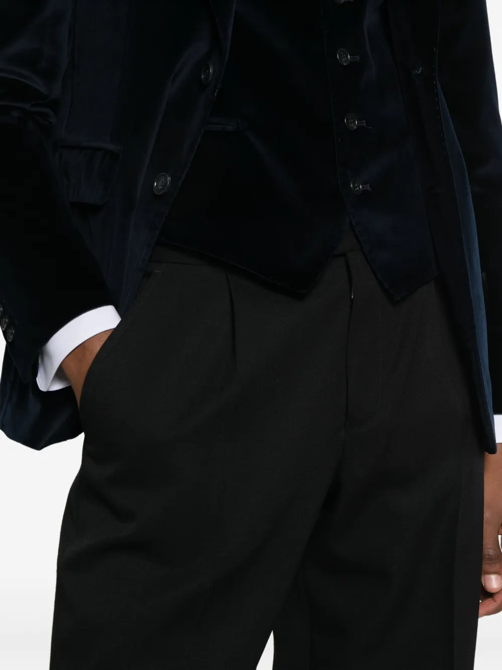 Tagliatore Brian gilet met knopen Blauw