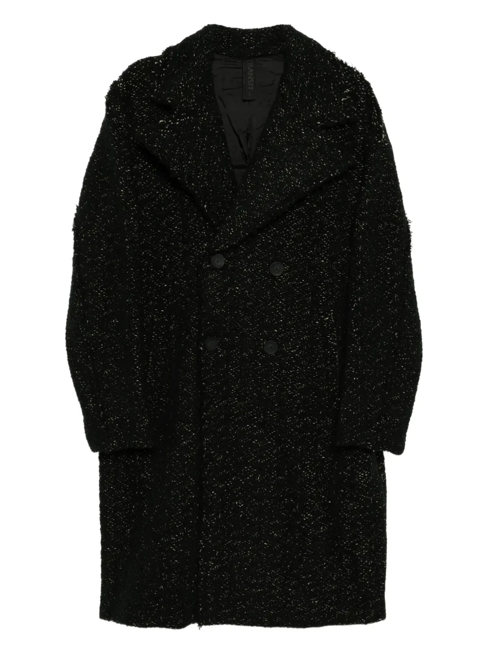 Transit double breasted coat | Black | Image 1