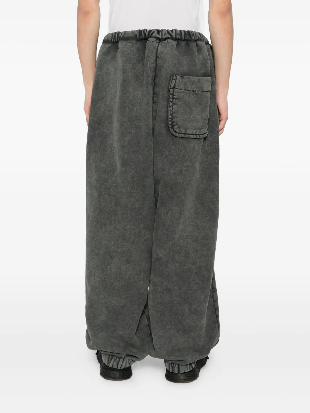 Maison MIHARA YASUHIRO Broek met logopatch Grijs