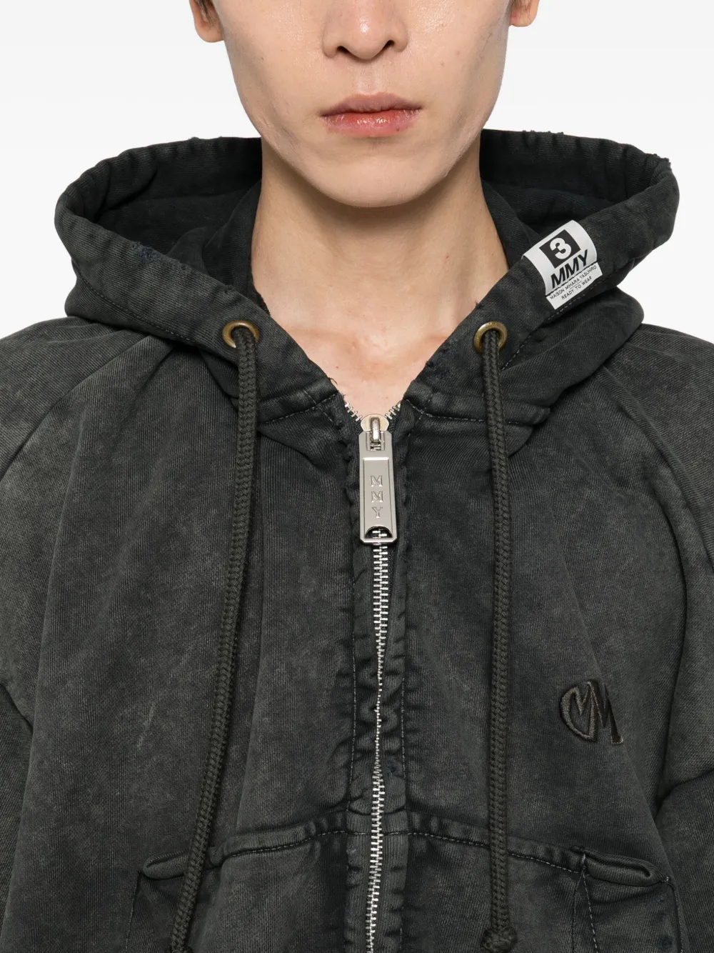 Maison MIHARA YASUHIRO Hoodie met geborduurd logo Grijs