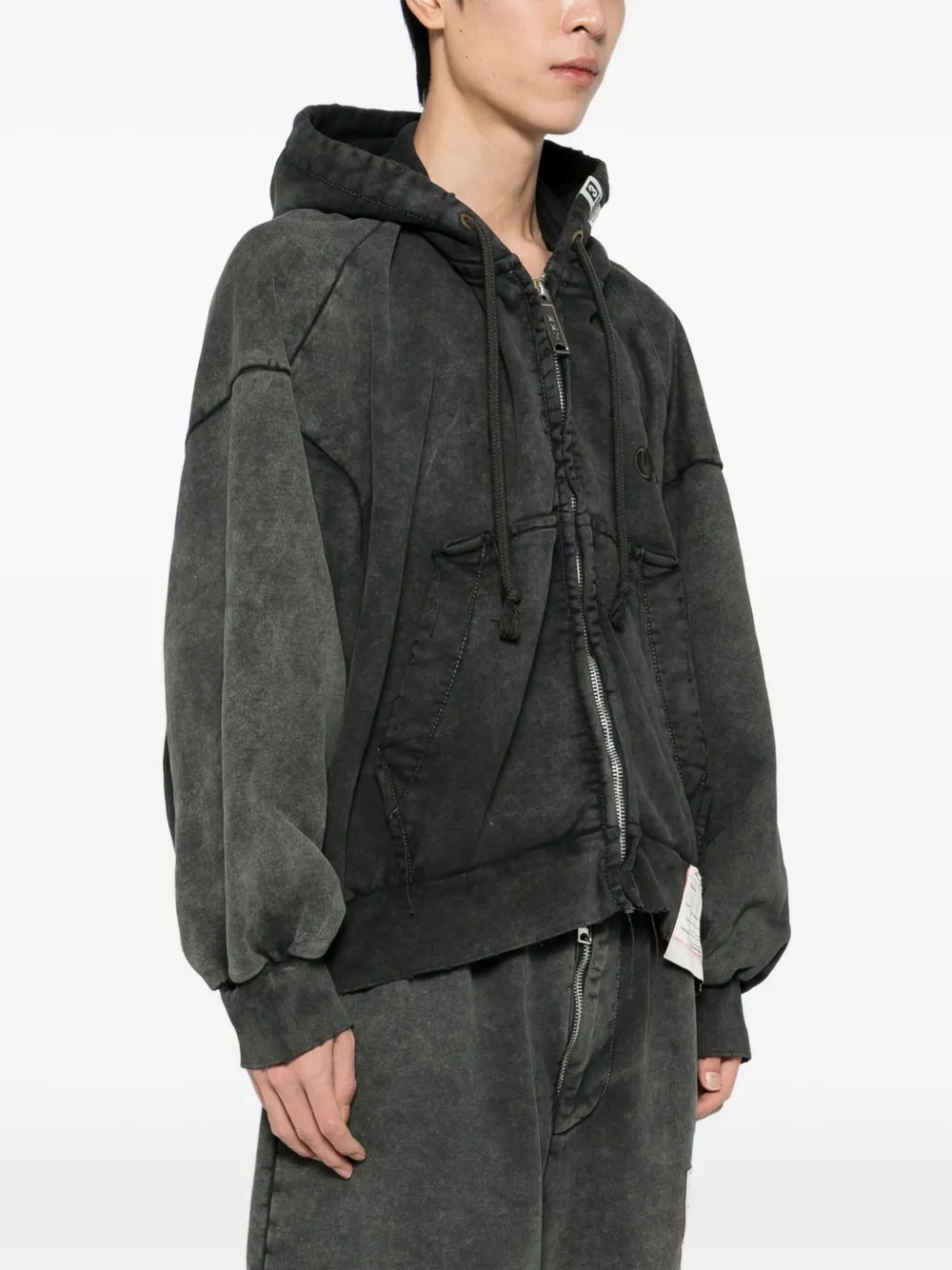 Maison MIHARA YASUHIRO Hoodie met geborduurd logo Grijs