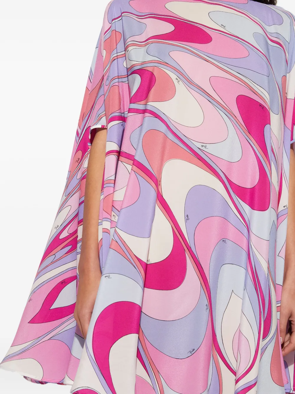 Pucci Onde-print Silk Kaftan In Multi