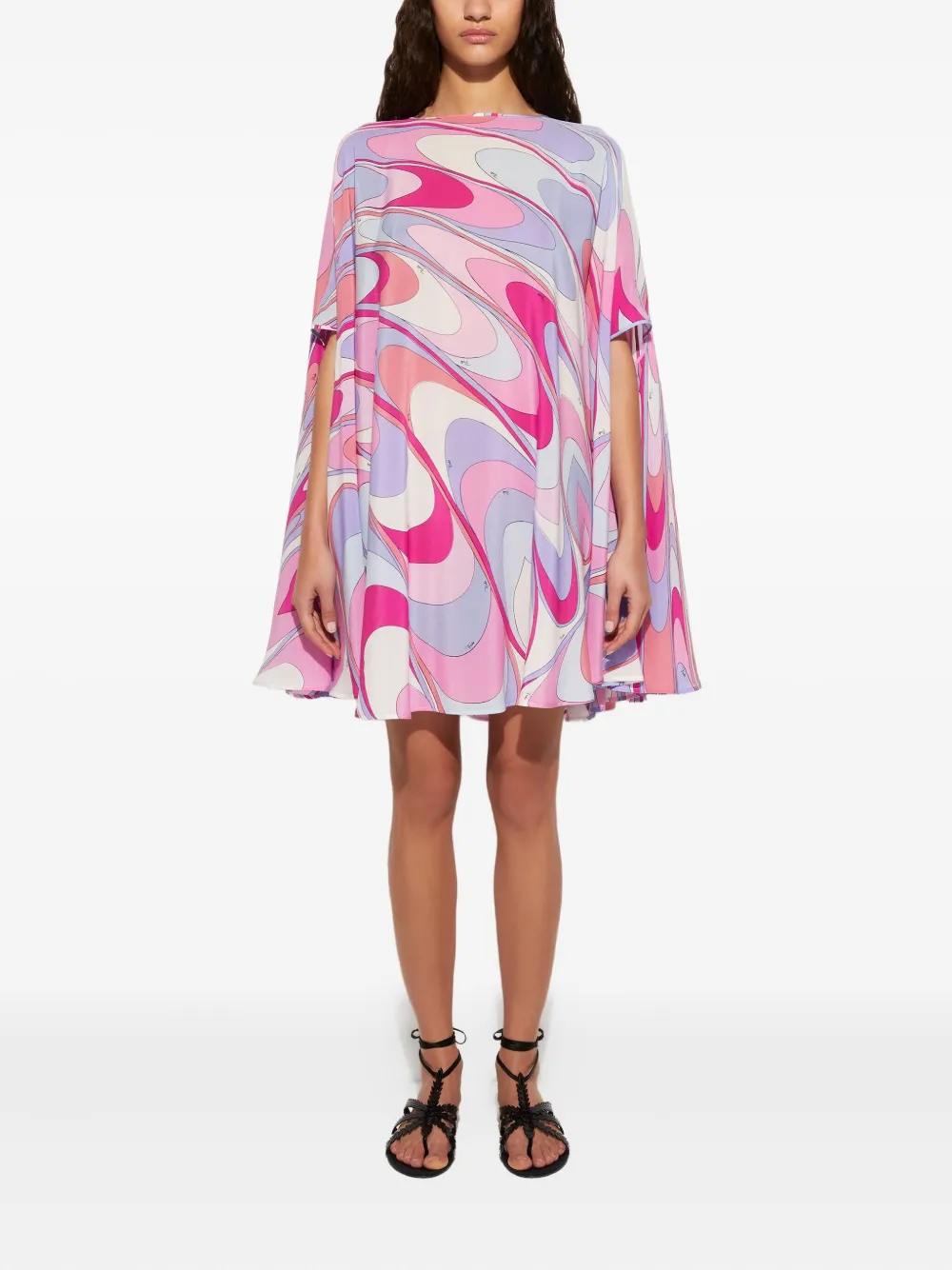 Pucci Onde-print Silk Kaftan In Multi