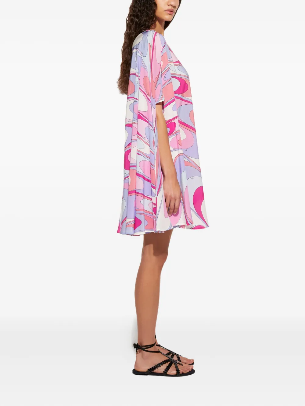 Pucci Onde-print Silk Kaftan In Multi
