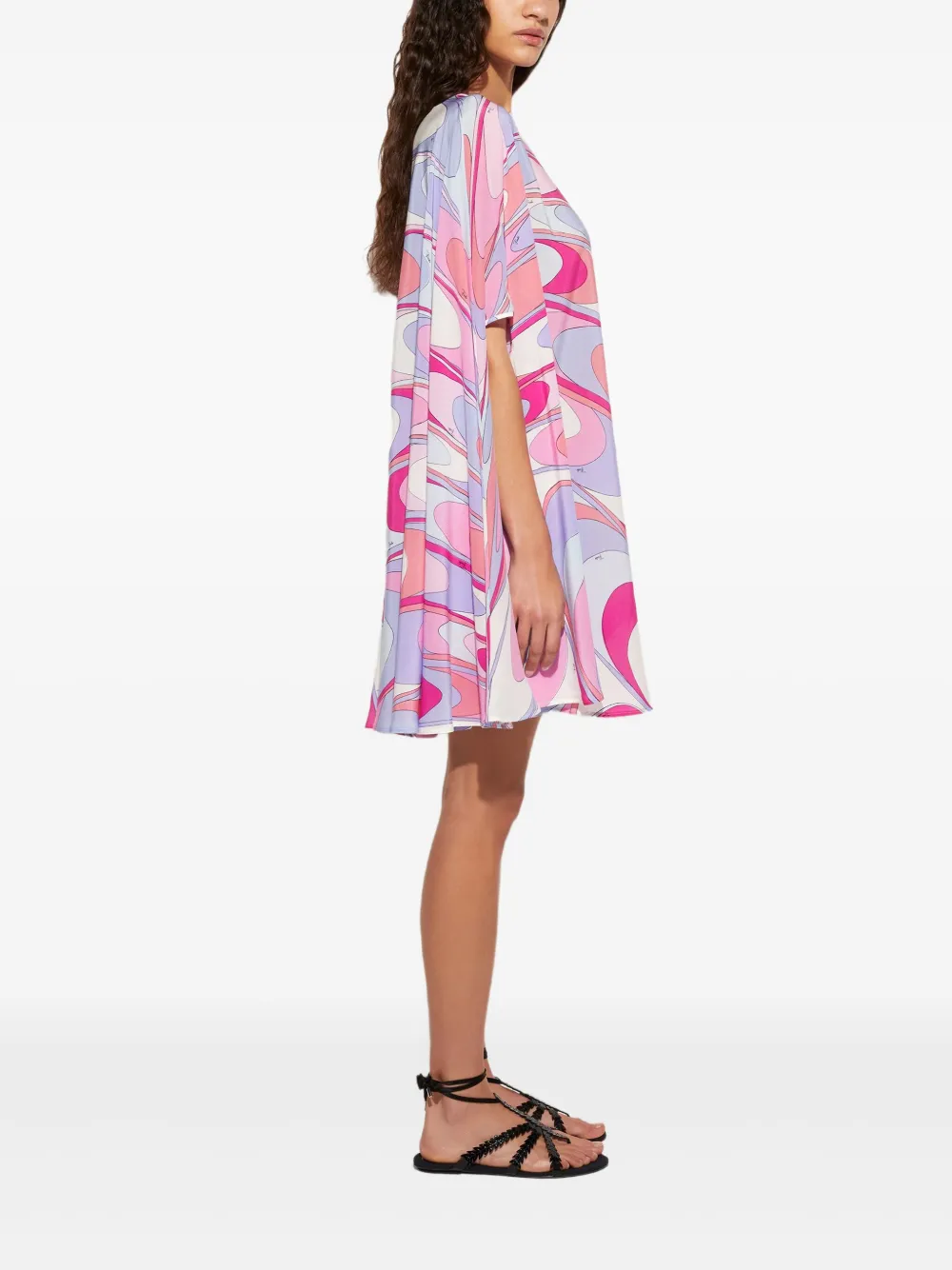 PUCCI Zijden tuniek met onde-print Roze