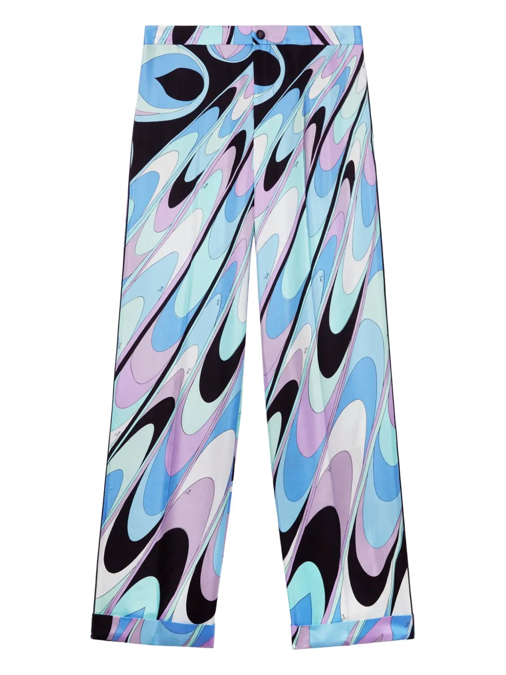 PUCCI onde-print silk-twill trousers | Blue | Image 1