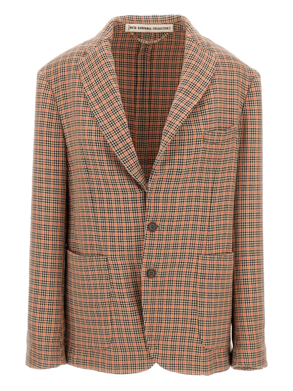 Meta Campania Collective plaid-pattern wool blazer | Brown | Image 1