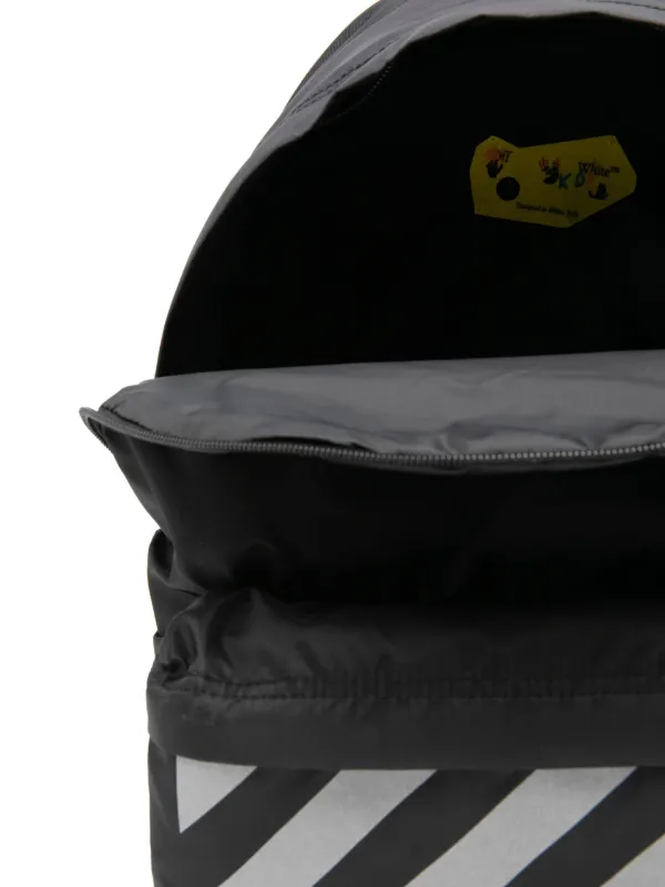 Off-White Kids ストライプ バックパック | ブラック | FARFETCH JP