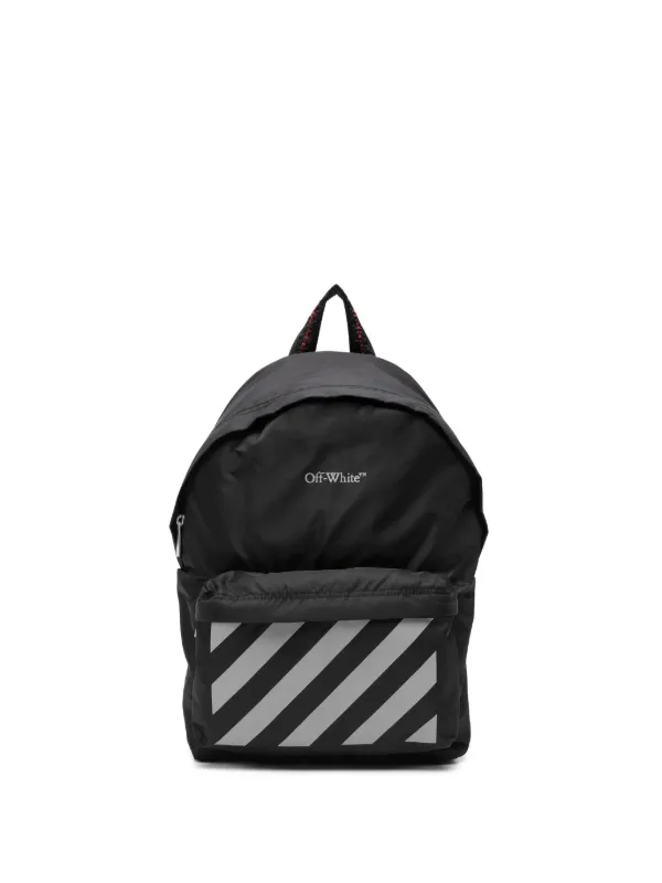 off-white ブラック ストライプリュック 【公式ショッピングサイト】