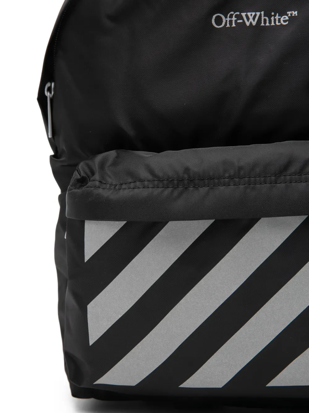 Off-White Kids Gestreepte rugzak Zwart