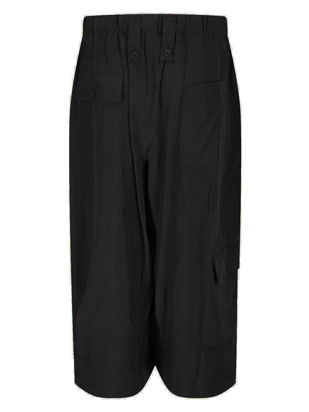 Yohji Yamamoto flap-pocket shorts - Zwart
