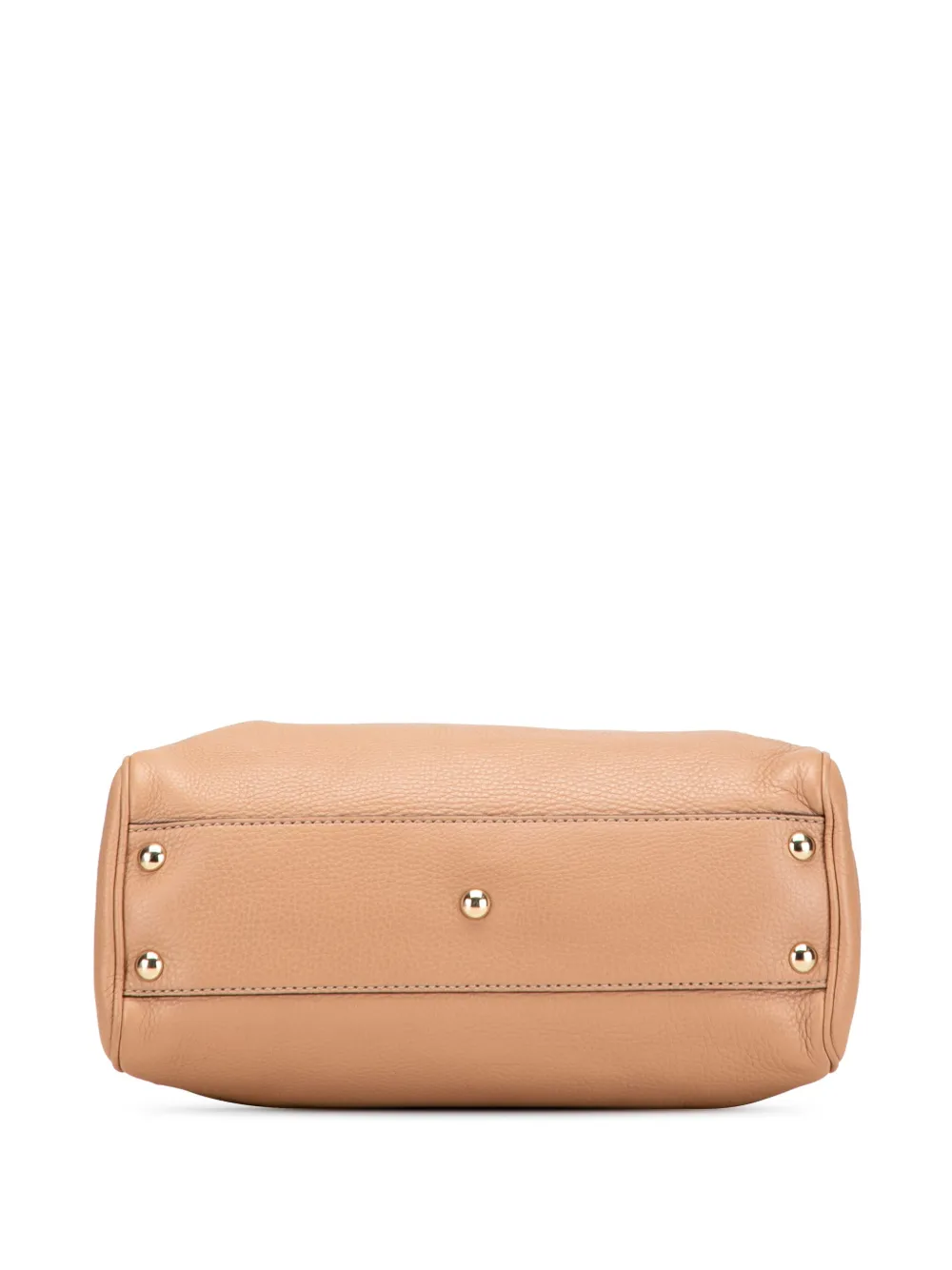 Pre-owned Gucci 2000-2015 Small Calfskin Bamboo Shopper Satchel In Brown