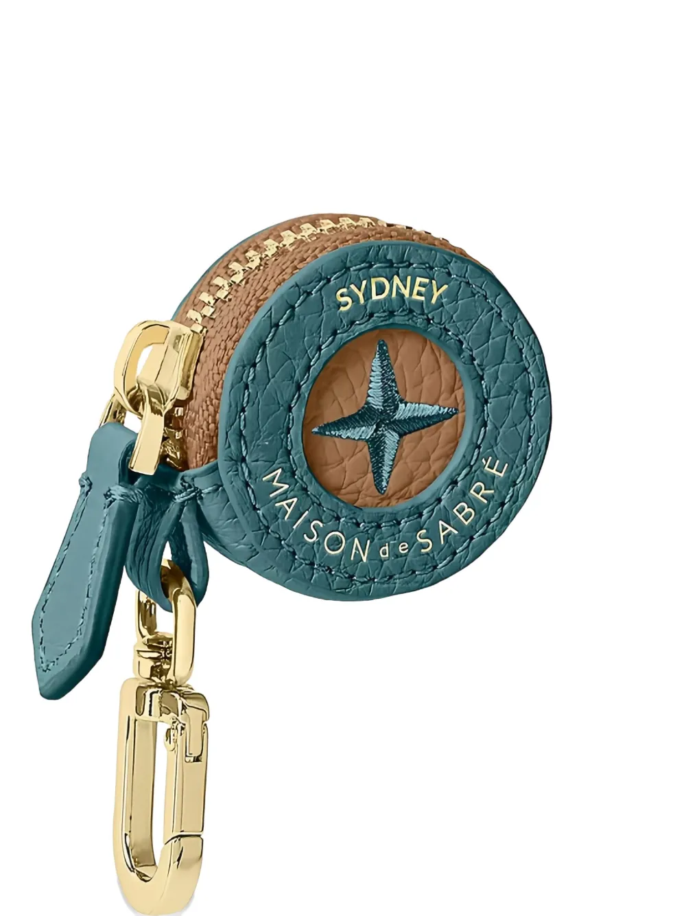 MAISON de SABRÉ logo zip charm | Blue | Image 1