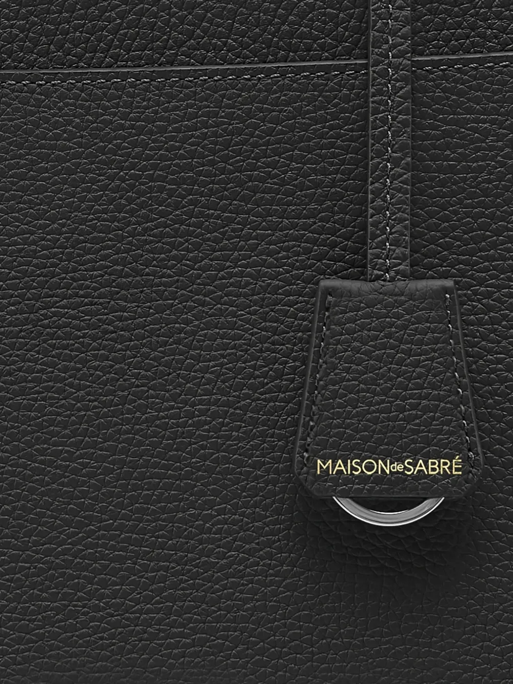 MAISON de SABRÉ Leren laptoptas met rits Zwart