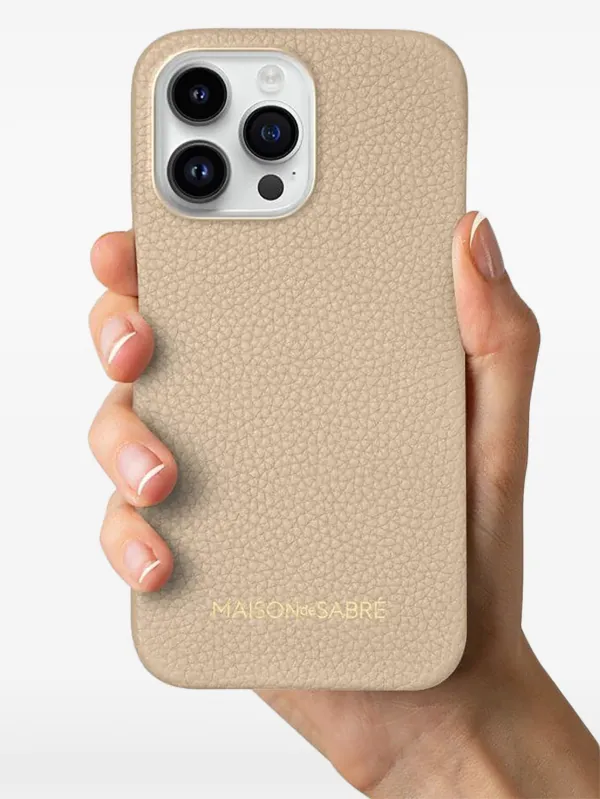 MAISON De SABRÉ iPhone 15 Pro Max レザーケース | ニュートラル