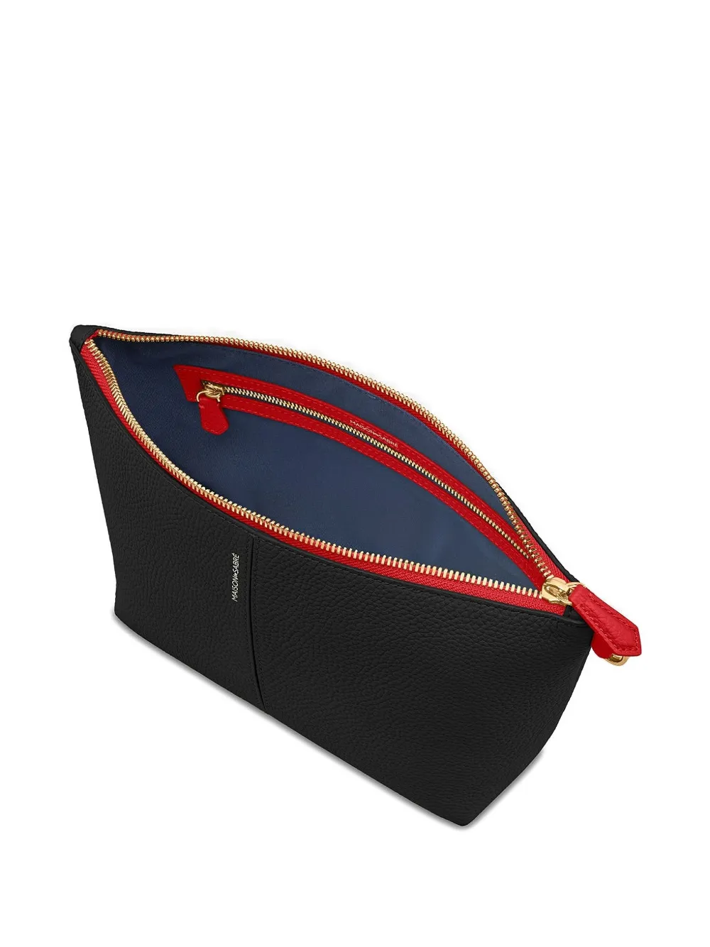 MAISON de SABRÉ Kleine Flaire leren buidel met D-ring Zwart