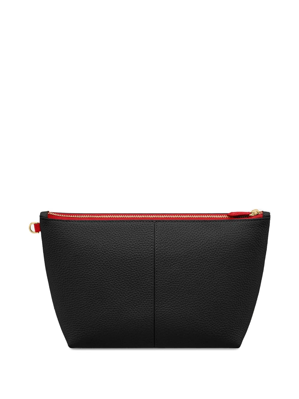 Maison De Sabre Medium Flaire Leather Pouch In Black