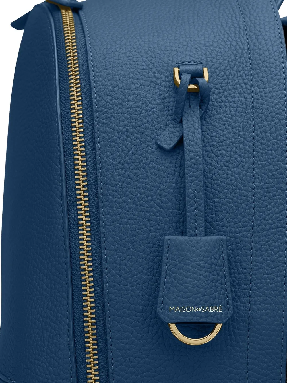 Maison De Sabre Zip Leather Backpack In Blue