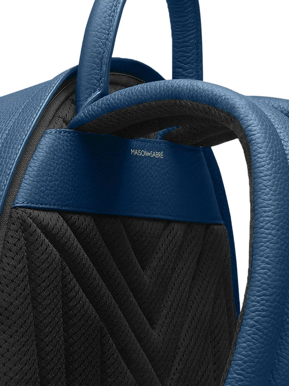 Maison De Sabre Zip Leather Backpack In Blue