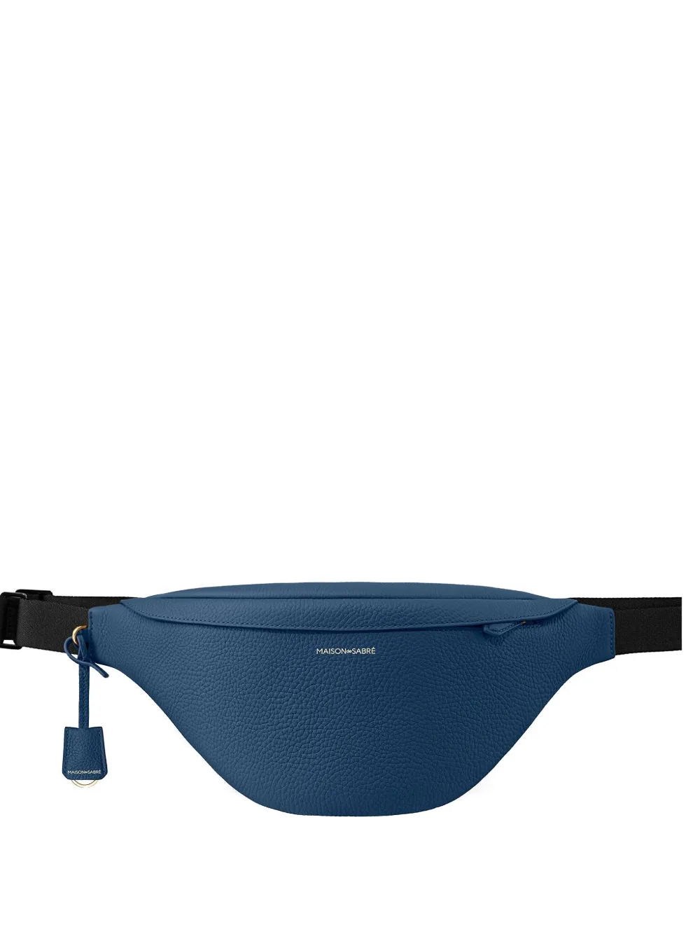 Maison De Sabre Large Zipped Leather Belt Bag In Blue