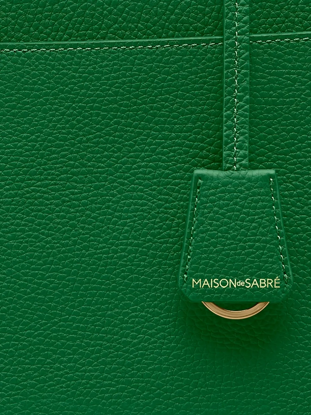 Maison De Sabre Top Handle Leather Laptop Bag In Green