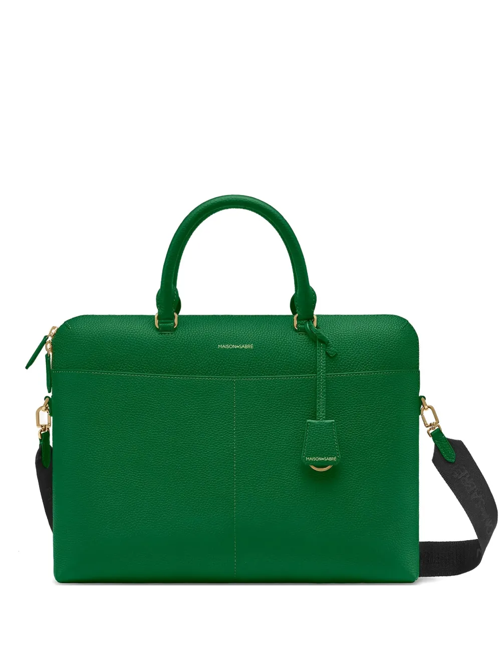 MAISON de SABRÉ top handle leather laptop bag | Green | Image 1