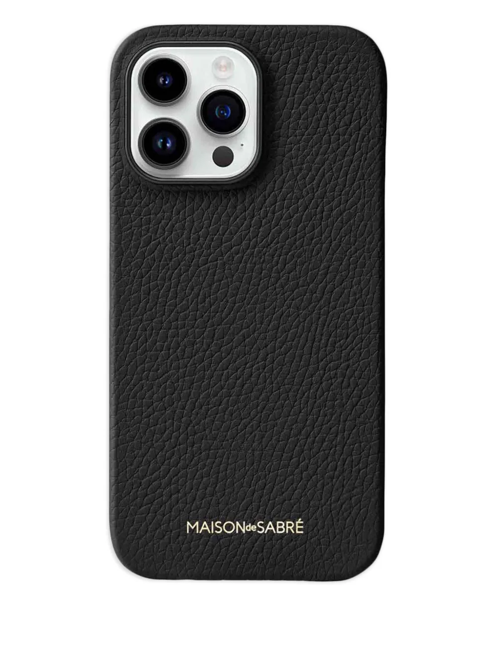 Maison De Sabre Iphone 15 Pro Max Leather Phone Case In Black