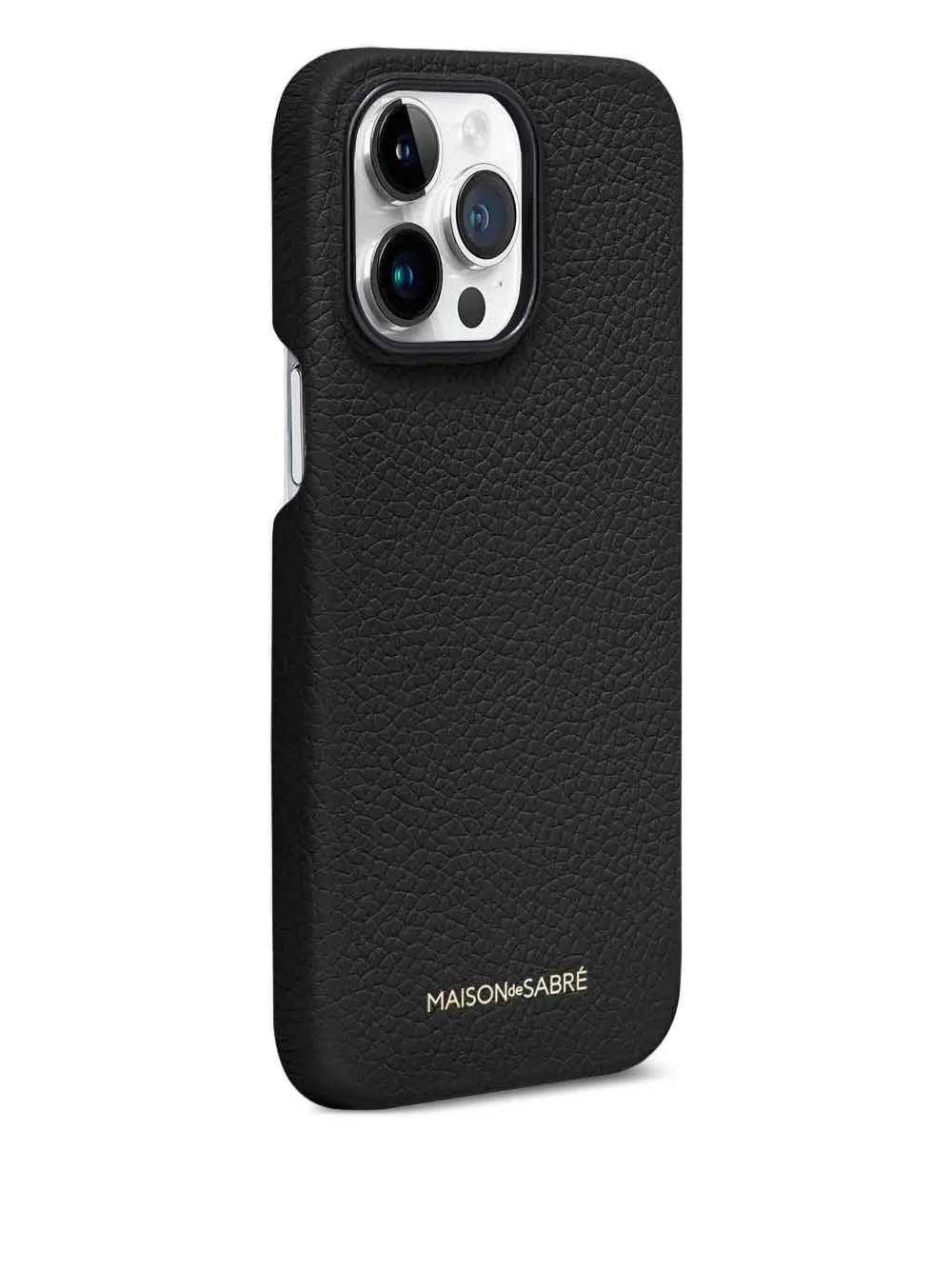  Maison De Sabré Iphone 15 Pro Max Leather Phone Case - Black 