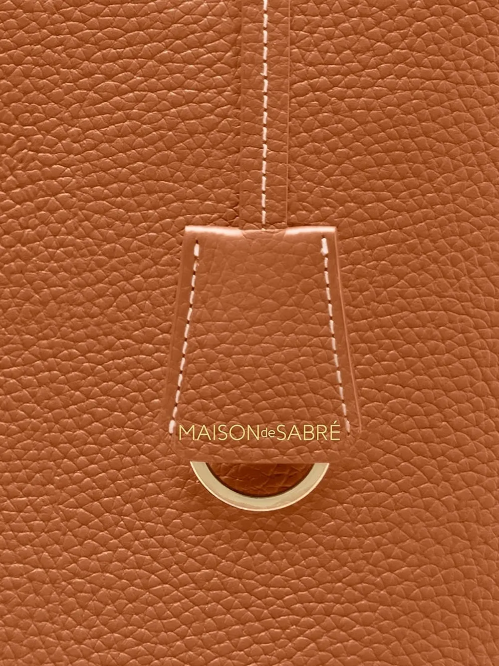 MAISON de SABRÉ Interior leren shopper met contrast Bruin