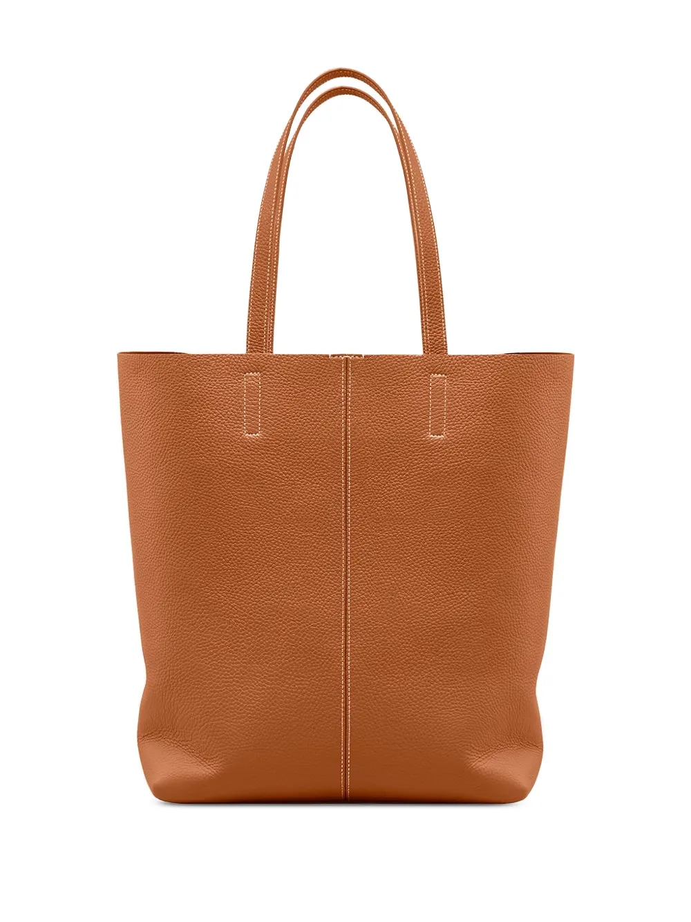 MAISON de SABRÉ Interior leren shopper met contrast Bruin