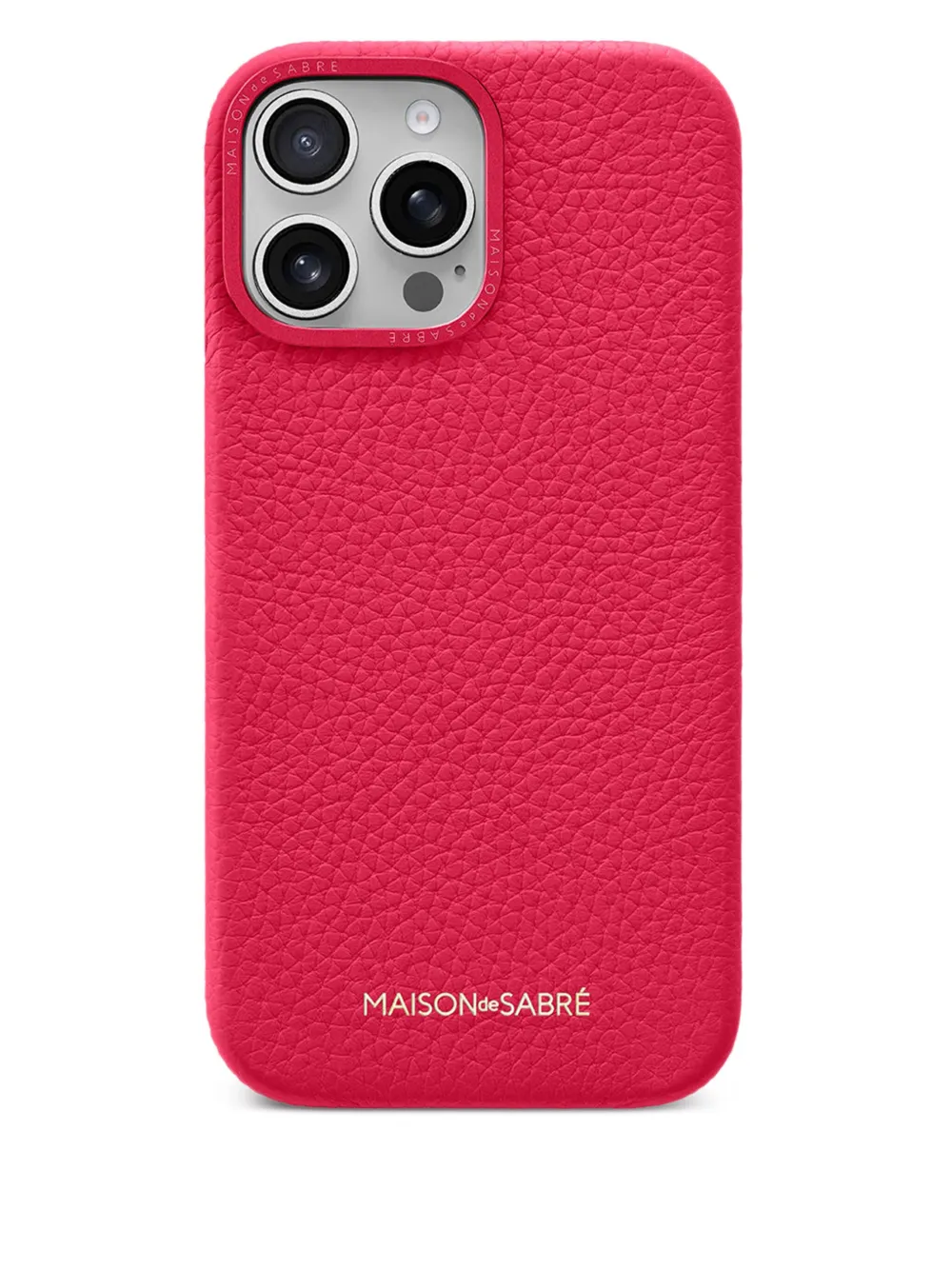 Maison De Sabre Iphone 16 Pro Max Leather Phone Case In Pink