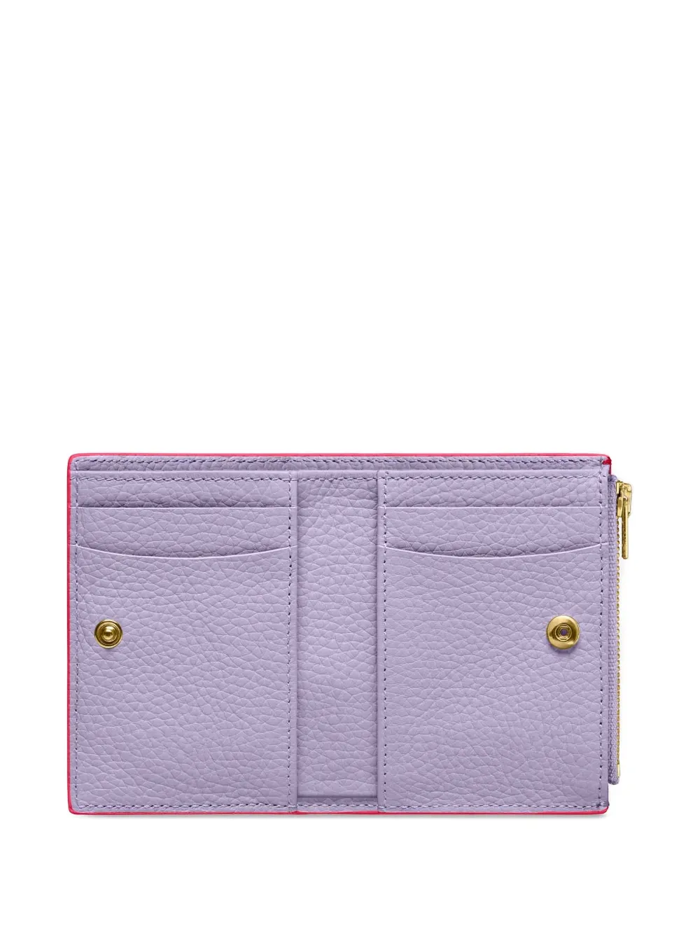 Maison De Sabre Zipped Bifold Leather Wallet In Pink