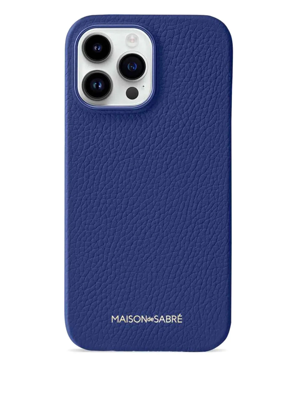 MAISON de SABRÉ iPhone 14 Pro pebbled-leather phone case | Blue | Image 1